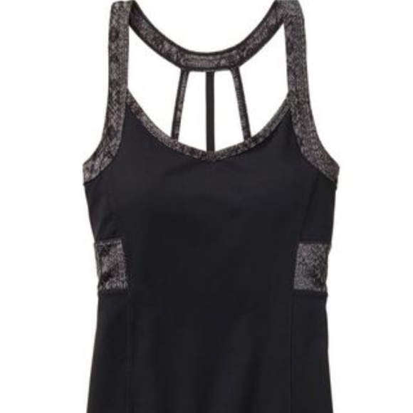 Athleta Tops - Athleta Black & Gray Prisma Strappy Back Tank Top